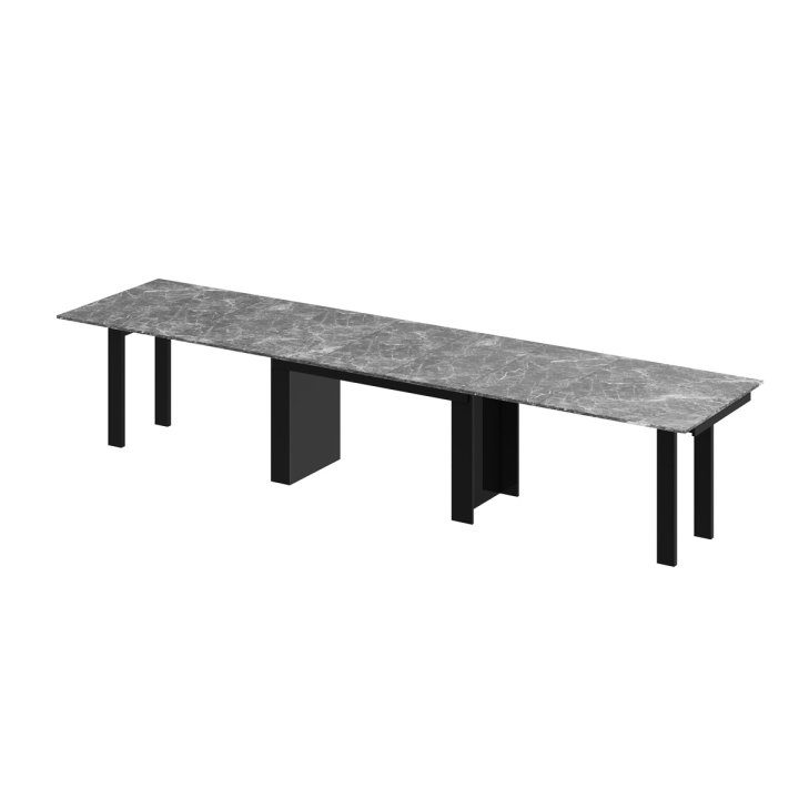 Stół Rozkłady Magro 170 Venatino Dark Mat+Biały Super Print (Hg/Mat)